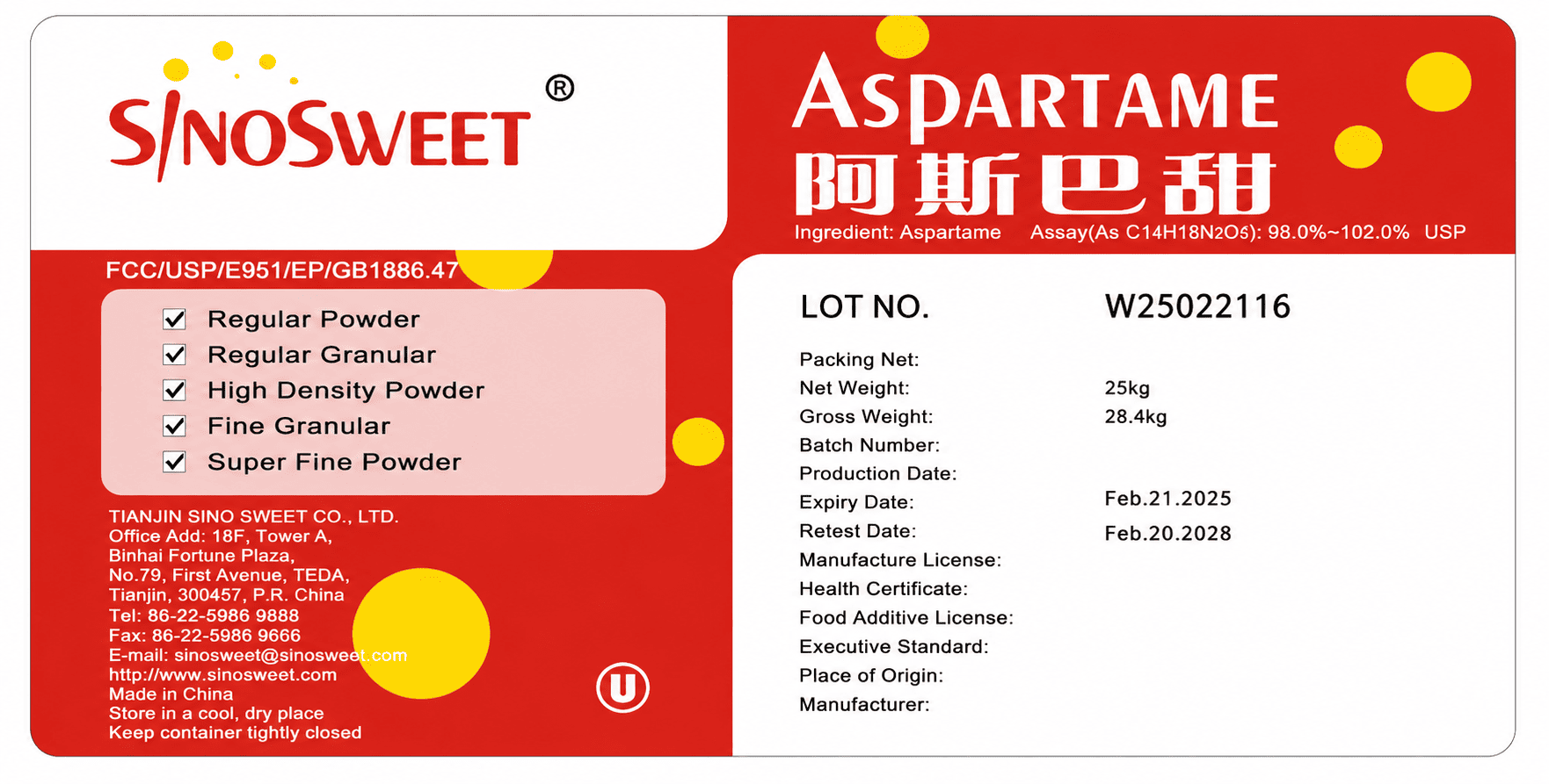 Aspartame